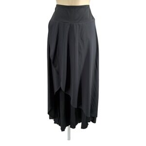 HALARA Black Asymmetrical Layered Maxi Skirt Womens S Regular